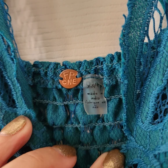 NWOT Free People TEAL Adella Maxi Dress - Picture 10 of 11